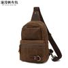 Óleo de cera de lona saco peito Nova Homens Bag Viagem Crossbody Mochila Feminina Dupla com Top Layer Bolsa de Couro Yiying Factory Outlet