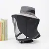 Chapéu Viseira Anti-mosquito Verão Masculino Pesca Outdoor Protetor Solar Chapéu de Pescador Cobertura Facial com Xale Chapéu de Sol Masculino