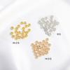 Preservação de Cor Ouro 14K Espaçador Plano Torcido Contas Feitas à Mão DIY Acessórios de Material para Colar Pulseira de Pérolas com Contas