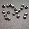 Hebilla Metálica de Acero Inoxidable Hexagonal DIY Accesorios para Joyería Hecha a Mano Cuentas de Acero Multifacéticas Cuentas Espaciadoras Perforadas Cuentas Sueltas Cuentas Sólidas