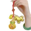 Llavero de Oro Puro 999 con Esmalte Filigrana Diseño de Calabaza de Cobre, Accesorio de Alta Gama para Pareja, Colgante para Bolso, Regalo Empresarial para Clientes