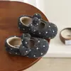 Zapatos de Algodón para Niñas, Estilo Retro, sin Cordones, Lunares, con Felpa Adicional, para Bebés, Princesa, Otoño Invierno 2026, Suela Suave, Nuevos, Cálidos, Ropa de Abrigo