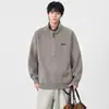 Novos suéteres de tricô outono e inverno para homens e casais, cardigãs bordados, estilo high-end old money, atacado de fábrica transfronteiriço
