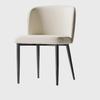 Silla de Comedor Minimalista Italiana para Restaurante, Apartamento Pequeño, Cómoda, para el Hogar, Moderna, de Cuero, sin Brazos, con Respaldo Metálico