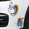 Doraemon lindos dibujos animados pegatinas de coche coche personalidad creativa gato Jingdang tubo de diamantes arañazo arañazo arañazo pegatinas de bloqueo