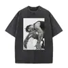 Beijando Cruzando a Fronteira o Tempo Todo Disco Álbum Ocasional Camiseta Roupas Masculinas e Femininas Moda Retro Lavada Manga Curta Camiseta