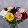 En stock rosa simulación rama única terciopelo rosa europeo boda ramo de mano novia flor artificial decoración del hogar