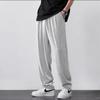 Pantalones rectos de seda de hielo para hombre, pantalones deportivos casuales finos de verano 2023 nuevos, holgados, de talla grande, a la moda, con caída, pantalones de aire acondicionado