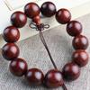 Pulsera de sándalo rojo lobular africano de madera maciza natural 2.0 cuentas de sándalo rojo sangre de Zambia 108 joya de mano para pareja de hombres y mujeres