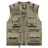 Colete Masculino Primavera e Outono Roupa Externa Colete Esportes ao Ar Livre Colete de Pesca Colete Multicor Multibolsos Multifuncional Cavalo