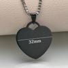 Colgante de Corazón de Acero Inoxidable 304 Personalizado Simple Espejo Grabado Láser Logo Corazón de Durazno Etiqueta Colgante Regalo DIY para Pareja