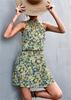Nuevo Producto Primavera y Verano 2022 Estación Independiente Ebay Amazon Más Vendido Vestido Sexy de Cuello Halter con Estampado Floral Falda Corta para Mujer