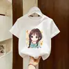 Camiseta de Manga Corta de Algodón Puro con Estampado de Dibujos Animados para Niñas, Nueva Colección Verano 2026, Dulce y Elegante, Top Versátil para Niños Mayores
