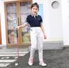 Roupa de Golfe Infantil, Calças de Menina, Cintura Elástica Elástica, Calças Esportivas Casuais Infantis Médias e Grandes, Calças de Estudante