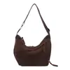Bolsa Feminina da Moda Ins Estilo Nicho Estampa de Leopardo Bolsa Dumpling 2025 Outono e Inverno Nova Grande Capacidade Roupas de Trabalho Versátil Bolsa Transversal