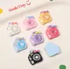 10 Copos Coloridos Vazados de Acrílico com Armações, Kit de Materiais para Acessórios de Boneca Artesanais DIY Trevo de Quatro Folhas