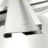 Cortina de puerta magnética, riel de aleación de aluminio con riel deslizante de doble ranura, riel guía deslizante montado en la parte superior, accesorios engrosados