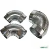 Hoja de Hierro Galvanizado Codo de 45 Grados Conducto Espiral Corrugado Codo Forma de Camarón Roscado Tubería de Ventilación Galvanizado 90 Grados Acero Inoxidable