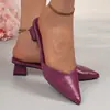 2026 Verano Nuevo Comercio Exterior Talla Grande Zapatos Casuales Cómodos para Mujer Puntiagudos Retro Franceses de Tacón Alto Talla Única