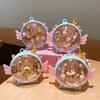 Conjunto de collar y joyas con colgante de ángel para niña, con cadena de bolas y colgante de dibujos animados en color curry, ideal para niñas de 3 a 7 años.