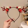 Pinza para el Cabello de Reno Navideño para Mujer Pinza para el Cabello de Fiesta Festiva Accesorio para el Peinado Accesorios de Disfraz Cosplay Lindo Doble Pinza Accesorios para el Cabello