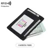 Portatarjetas Ultra Fino de PU con Protección Antirrobo RFID, Múltiples Ranuras para Tarjetas, Ranura Transparente para Identificación, Funda Naranja para Tarjeta, Blindaje Antirrobo RFID