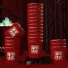 Vasos de Papel Desechables para Fiesta de Inauguración de Casa, Engrosados, para Mudarse a una Casa Nueva, Regalo para Decoración y Arreglo de Nueva Residencia, Juego Completo