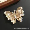 Parche de Tela de Mariposa de Doble Capa a la Moda, Lujo Ligero, Brillante, Accesorio de Alta Gama, Pasador, Tocado, Accesorio para Ropa, Mariposa