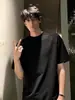 Camiseta de Malla Patchwork Minimalista Blanca para Hombre, Nuevo Estilo Verano 2026, Hombro Normal Manga Corta Corte Limpio Top de Media Manga