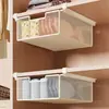 Caja de almacenamiento para calcetines, organizador de ropa interior, caja de almacenamiento tipo canasta extraíble, herramienta de almacenamiento por capas para armario estilo cajón colgante