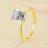 Anillo de Moissanita de Venta Caliente Europeo y Americano Corte Radiante Sencillo Cuatro Garras Joyería de Moda Anillo de Plata Esterlina S925 para Mujer Venta al por Mayor