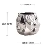 Porta jarrón moderno creativo geométrico minimalista bañado en oro y plata de lujo ligero, decoración simple y elegante en forma de diamante para casas modelo