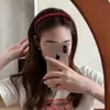 Diadema Simple Diaria de Tela de Lunares para Mujeres con Dientes Antideslizante Presionador de Cabello Temperamento Moda Lazo para el Cabello Accesorios para el Cabello Verano