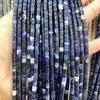Piedra semipreciosa de cristal natural, 4 x 4, espaciador de cuentas sueltas cilíndricas, accesorios de tubo, material de bricolaje, pulsera cilíndrica al por mayor