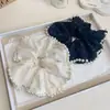 Goma para el pelo de estilo Hepburn con Gypsophila y Perlas Artificiales para Mujer 2025 Nuevo Tamaño Grande Elástica Accesorio para el Cabello