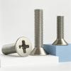 Tornillos para Máquina de Cabeza Avellanada Km, Cabeza Plana, Phillips, Acero al Carbono, Niquelado, Estándar Nacional, Alta Resistencia, Templados, Tornillos Gb819M2M2.3