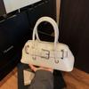 Bolso Pequeño de Color Sólido de Alta Calidad para Mujer 2025 Nuevo Verano Combinable Bolso Bandolera con Forma de Bagel Bolso de Mano Moderno Bolso Pequeño