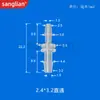 Conector de Manguera de Silicona Recto de Diámetro Variable 1.5-3.2 con Adaptador de Extremo Dentado