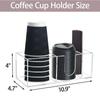 Tienda de Café y Té de Leche Transfronteriza Estante Blanco de Acrílico para Almacenamiento Portavasos de Papel Dispensador de Vasos Mostrador de Bar Caja de Almacenamiento para Servilletas y Popotes