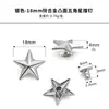 Remaches de Estrella de Cinco Puntas, Tachuelas de Estrella de Cinco Puntas Plateadas, Decoración Punk, Accesorios para Ropa y Bolsos DIY, Tachuelas de Estrella de Bronce Antiguo