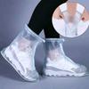 Cubrezapatos impermeables gruesos de media caña, antideslizantes y resistentes al desgaste para hombres y mujeres, cubrezapatos para lluvia, cubrezapatos de PVC con cremallera al por mayor