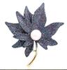 Broche de aceite de gota de estilo coreano, elegante, con forma de hoja de arce para mujer, elegante, con ramillete, antideslizamiento, accesorio de ropa.