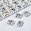 Diamante do prego Super Flash multi-corte de superfície K9 cor de cristal branco diamante acessórios flash laser cor interna pontiagudo fundo diamante decorações de unhas