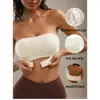 Sutiã Strapless Europeu e Americano Transfronteiriço Temu Xiyin com Botões Frontais Push-Up Wrap Sutiã Feminino Sem Costura Sem Aro