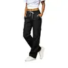Primavera y Otoño 2026 Amazon Transfronterizo Algodón y Lino Casual Pantalones Cargo Multibolsillo Pantalones de Mujer Pantalones Cargo de Mujer