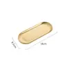Prato Oval de Aço Inoxidável Bandeja de Metal Cozinha Coreana Prato Dourado Prato de Sobremesa Armazenamento de Joias Utensílios de Mesa Luxo Leve