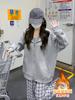 Chamarra Sudadera Forrada de Polar para Mujer, Nuevo Estilo Otoño e Invierno 2026, Cárdigan Grueso con Capucha de Lana de Cordero Estilo Coreano
