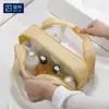 Bolsa de maquillaje, bolsa de aseo, bolsa de viaje portátil de gran capacidad, impermeable, adecuada para gimnasio, natación, baño, bolsa de almacenamiento transparente de doble capa