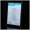 Moldura de foto de unha para publicidade suporte de exibição de acrílico cristal placa transparente Quadro de avisos magnético forte fabricantes de cartões de mesa fornecimento direto