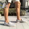 Mocassins de Verão Masculinos, Sapatos Rasos Casuais, Sapatos de Condução Slip-On, Sapatos com Aba de Tamanho Grande para Cruzamento de Fronteiras
